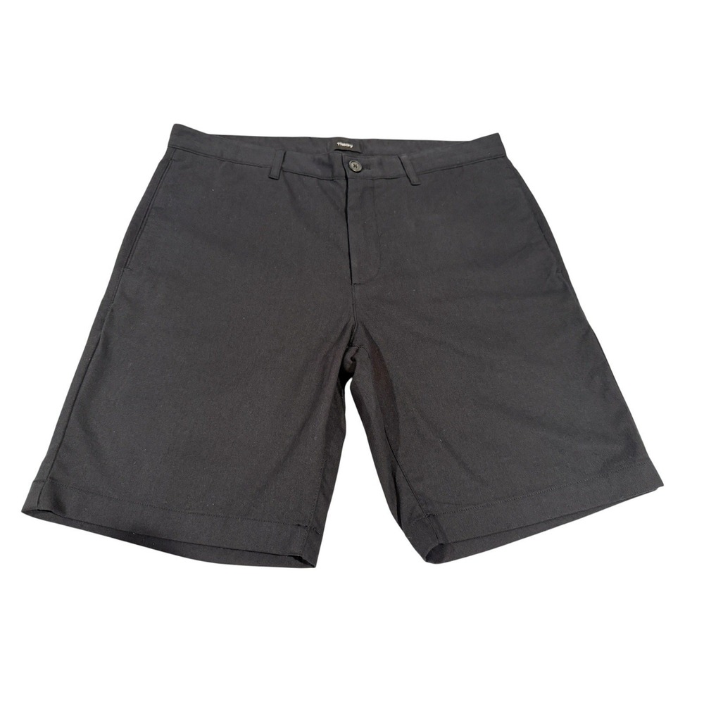 Theory Men's Size 33 Zaine Black Function Twill Stretch Shorts Black NWT